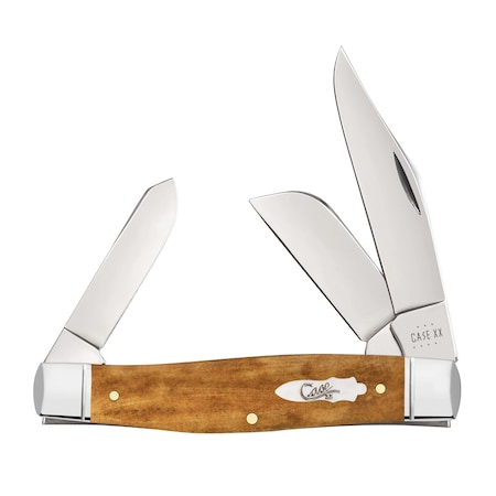 Case Cutlery Knife, Case Smooth Antique Bone Large Stockman 58204